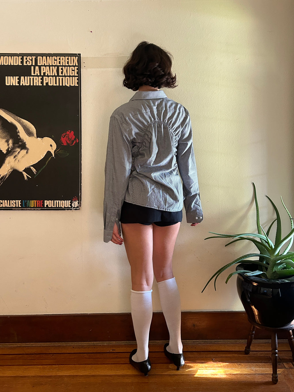 The Checkered One - Upcycled Men's Button Up