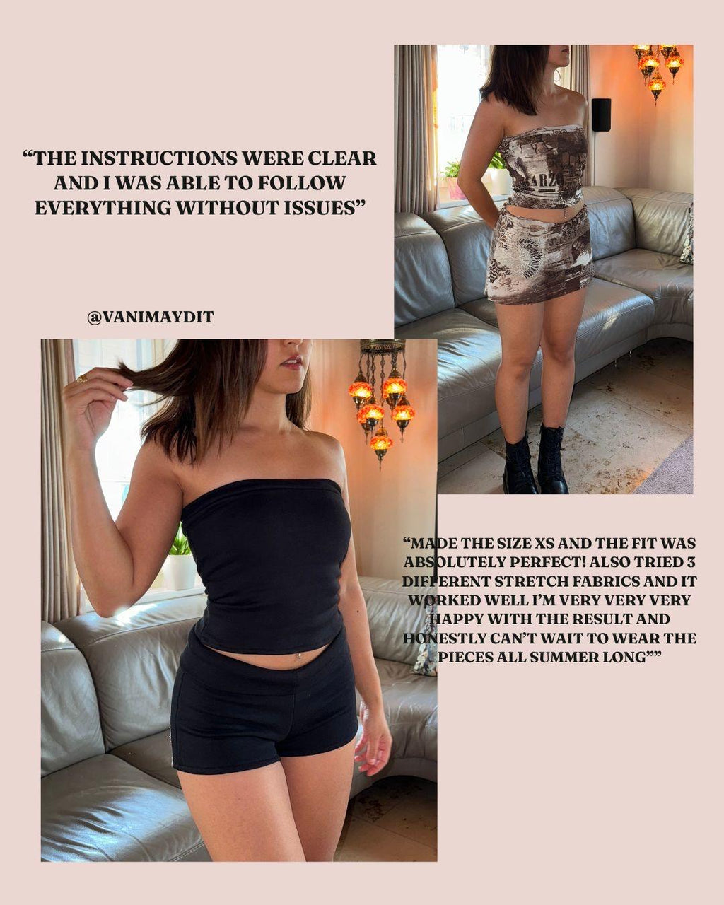 Micro-Short/Skort and Tube Top Pattern XS-XXL | (Pdf download)