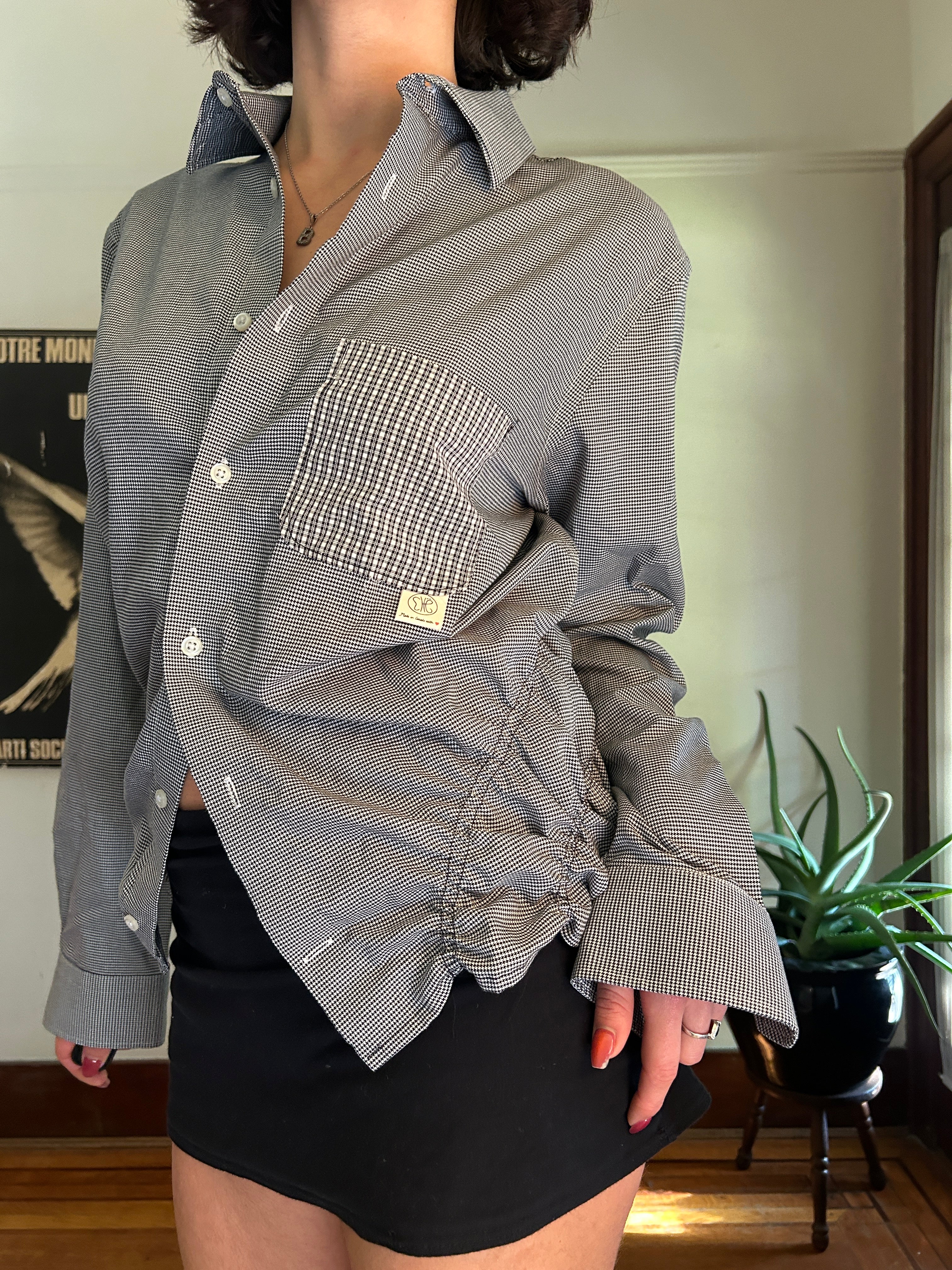 The Checkered One - Upcycled Men's Button Up