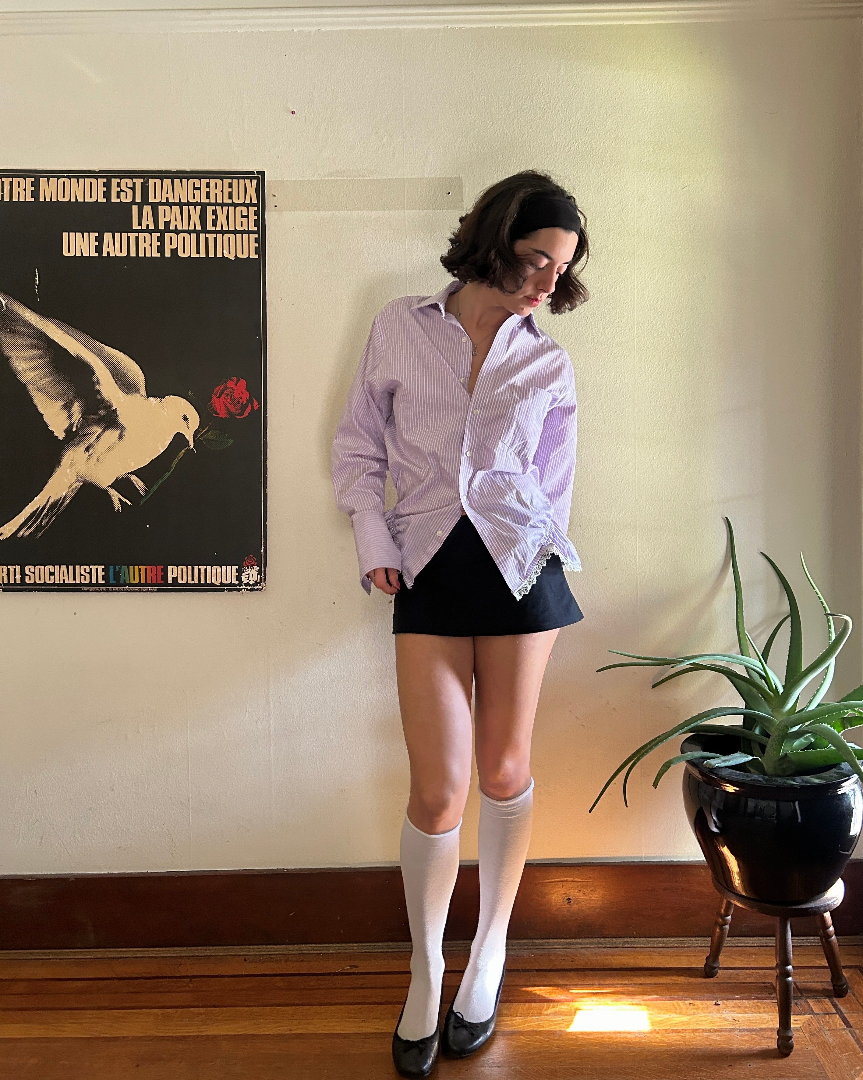 The Pearl One -Upcycled Mens Button Up