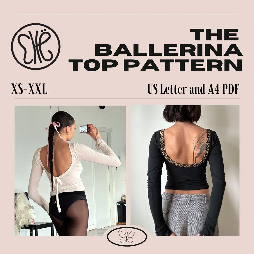 Ballerina Top Sewing Pattern: XS-XXL |  (Pdf download)