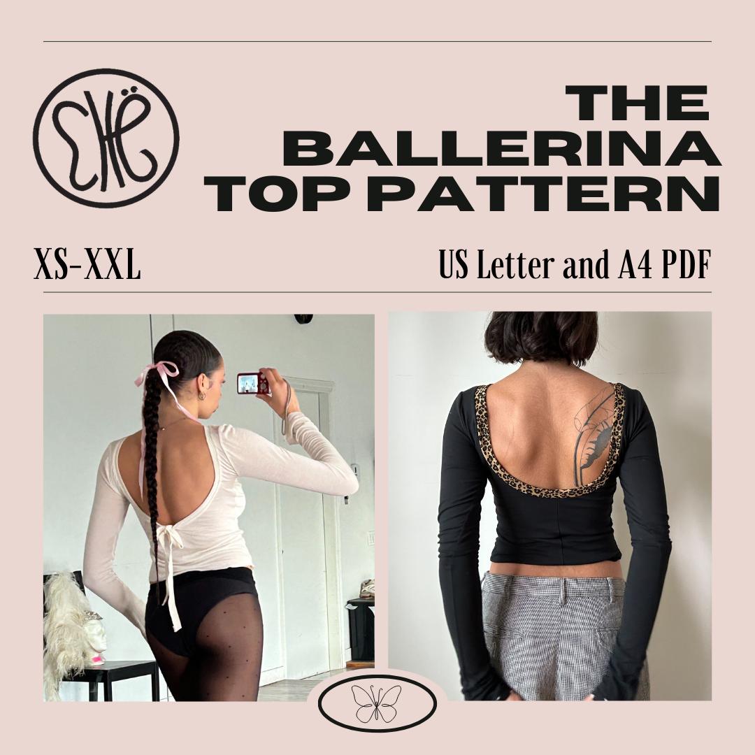 Ballerina Top Sewing Pattern: XS-XXL |  (Pdf download)