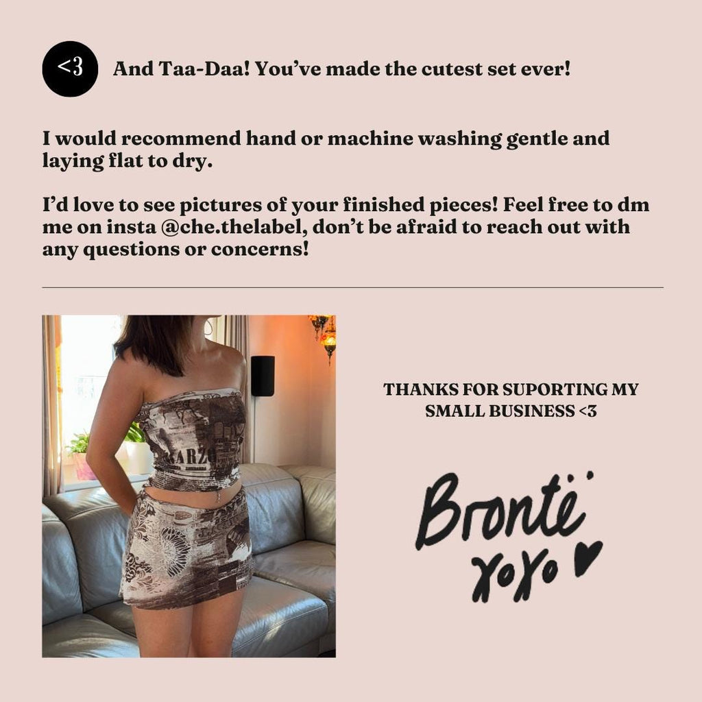 Micro-Short/Skort and Tube Top Pattern XS-XXL | (Pdf download)