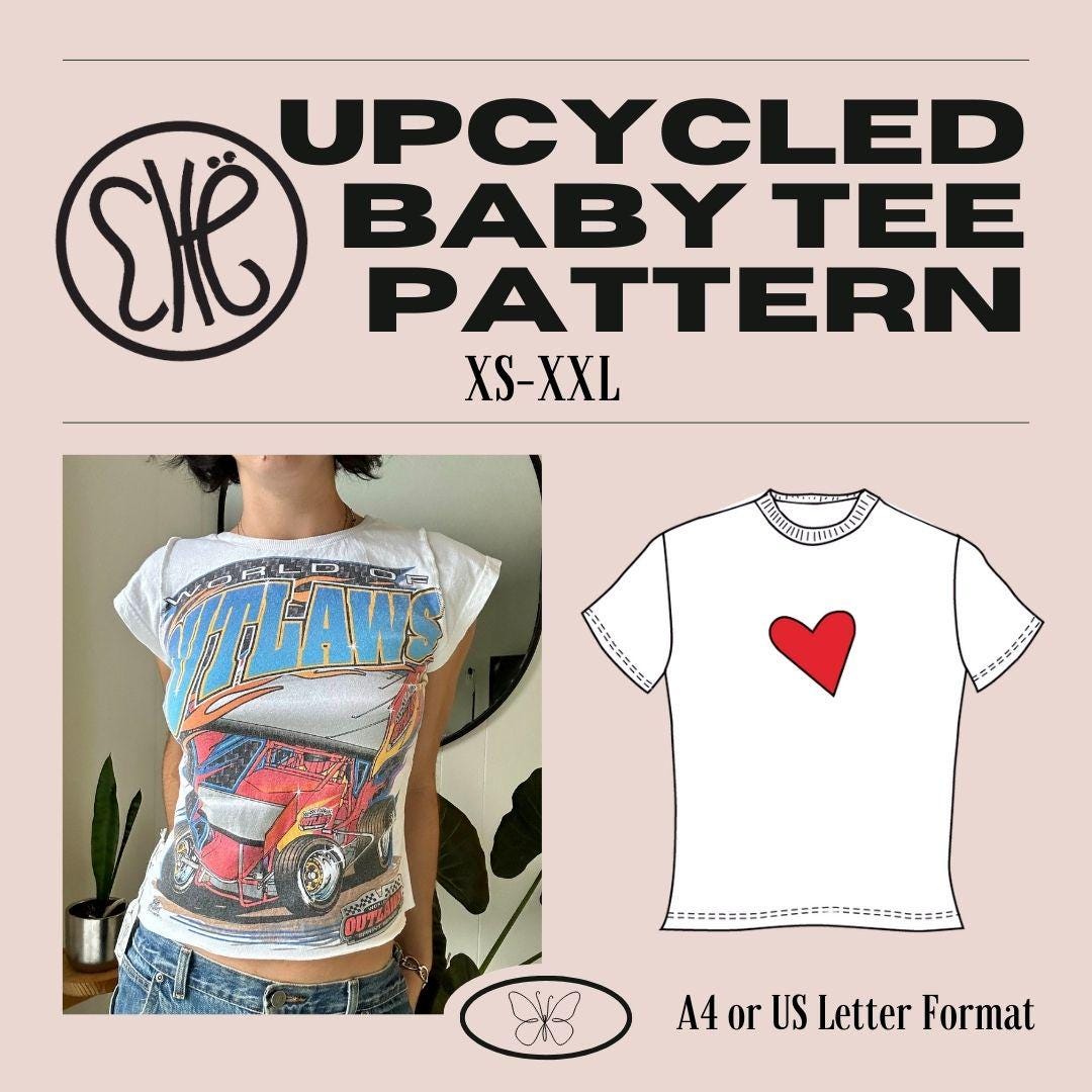 Upcycled Baby-Tee XS-XXL Sewing Pattern | PDF Download