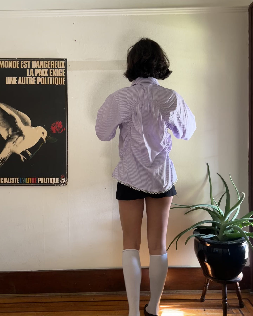 The Pearl One -Upcycled Mens Button Up