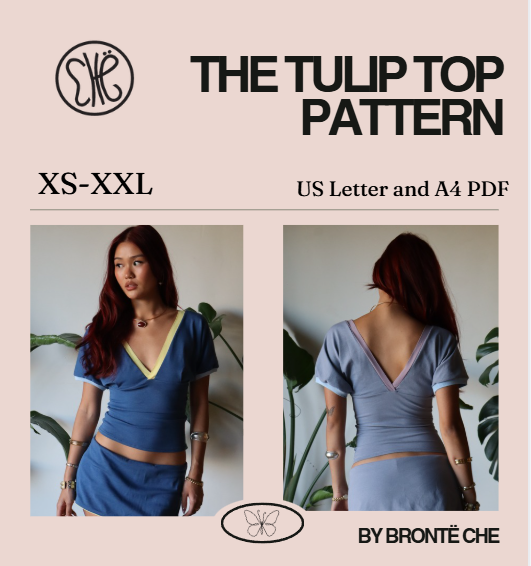 Tulip Top Sewing Pattern - XS-XXL - DIY instructions (pdf Download)