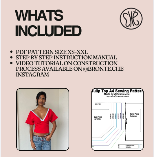 Tulip Top Sewing Pattern - XS-XXL - DIY instructions (pdf Download)
